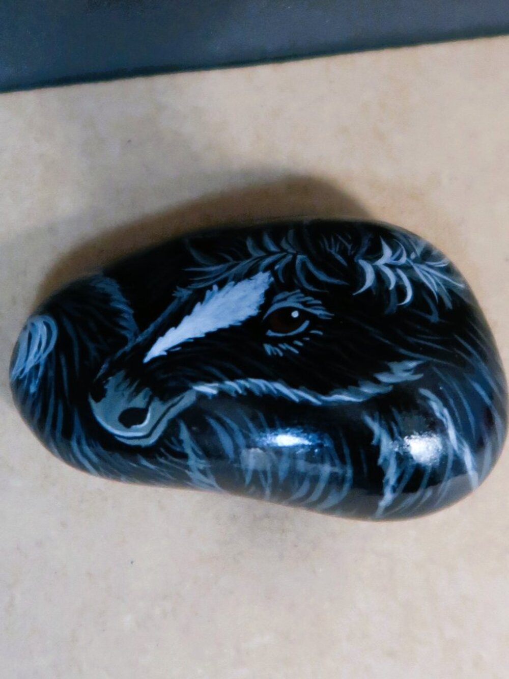 G.O. Hand Painted Horse Stone Paperweight Western Cowgirl Rustic Farmhouse Decor - Picture 3 of 8